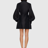 LEO LIN - The Fields Linen Mini Dress - Black