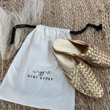 Aurum Woven Mules