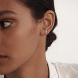 MURKANI - Lightning Bolt Studs - White Topaz/Silver