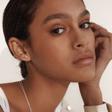 MURKANI - Lightning Bolt Studs - White Topaz/Silver