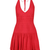 SHONA JOY - Marquis Halter Mini Dress - Roma Red