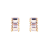 FAIRLEY - Baguette Huggies - White Crystal