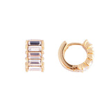 FAIRLEY - Baguette Huggies - White Crystal