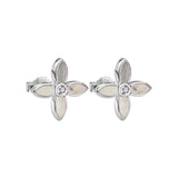 MURKANI - Desert Flower - Small Mother of Pearl Earrings | Silver