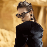 VALLEY EYEWEAR - Raven Crystal - Gloss Black / Swarovski Crystals / Black Lens