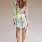 Suboo - Splice Keyhole Mini Shirt Dress - Multi