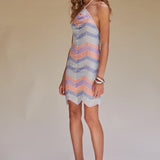 SUBOO - Kiki Chevron Halter Mini Dress