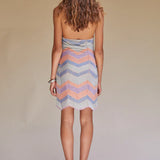 SUBOO - Kiki Chevron Halter Mini Dress