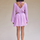 SUBOO - Vela Sheer Long Sleeve Dress - Lilac