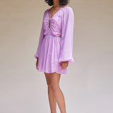 SUBOO - Vela Sheer Long Sleeve Dress - Lilac
