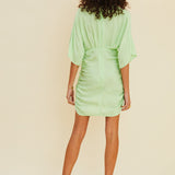 Suboo - Halley Ruched Cross Over Mini Dress - Mint