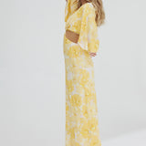 SIGNIFICANT OTHER - Maeve Midi Dress - Gold Poppy Floral