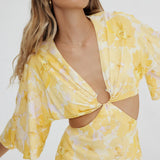 SIGNIFICANT OTHER - Maeve Midi Dress - Gold Poppy Floral