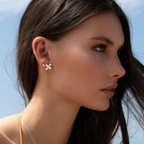 MURKANI - Desert Flower - Small Mother of Pearl Earrings | Silver