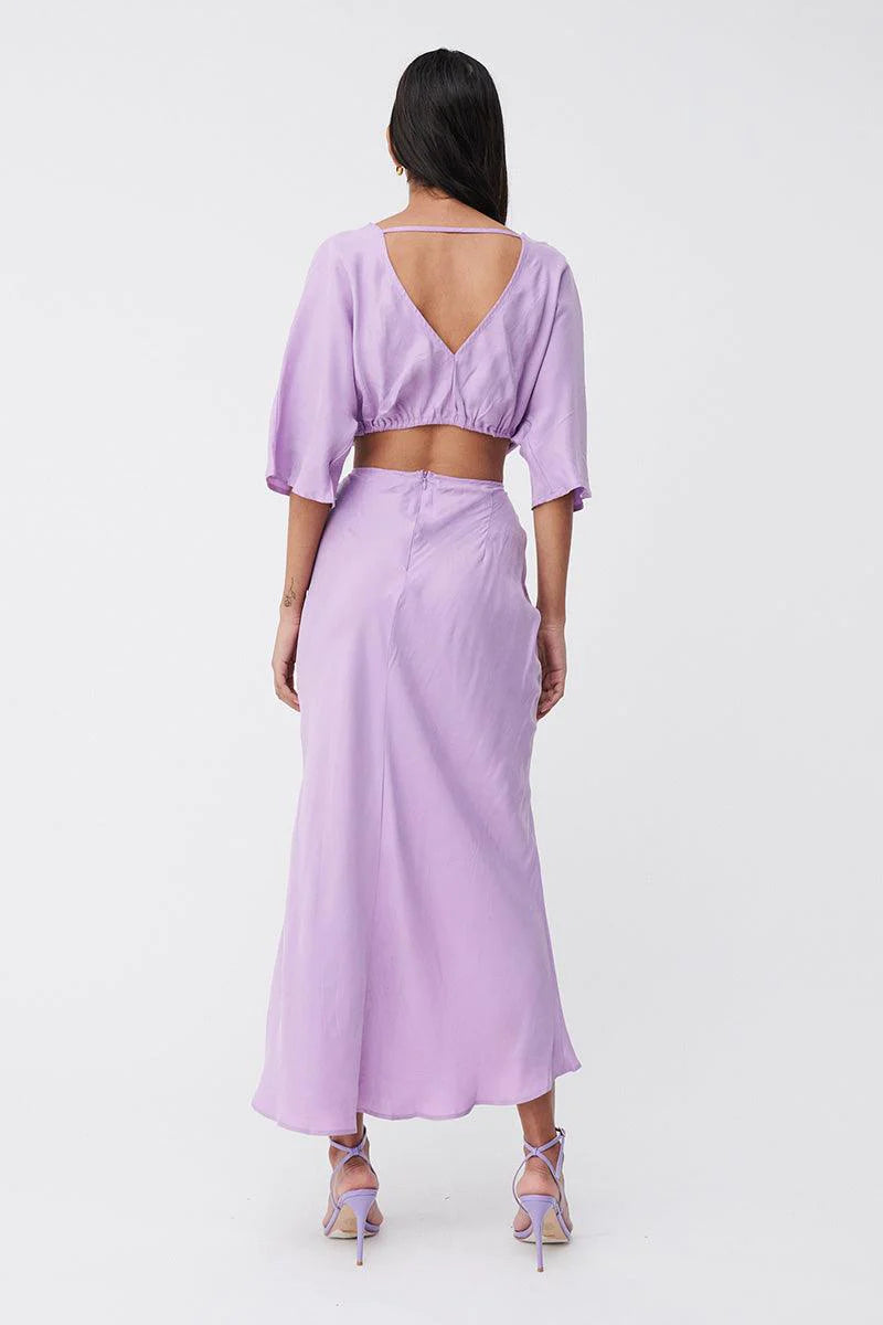 Suboo - Halley Cross Over Midi Dress - Lavender