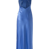 SOFIA THE LABEL - Elle Silk Midi Dress - Royal Blue