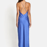 SOFIA THE LABEL - Elle Silk Midi Dress - Royal Blue