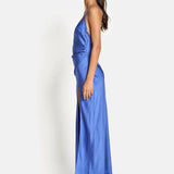 SOFIA THE LABEL - Elle Silk Midi Dress - Royal Blue