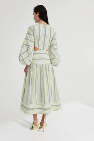 Significant Other - Nola Maxi Dress - Avocado Stripe