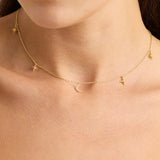 BY CHARLOTTE - To the Moon And Back Chocker - 18K Gold Vermeil