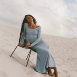 DOMINIQUE HEALY - Lila Tee - Powder Blue