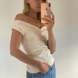 DOMINIQUE HEALY - Niveah Tee - Vanilla Rib