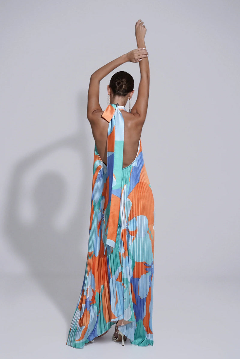 L'IDÉE - Opera Gown - Capri Print Orange