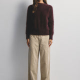 WORLD OF NOMADS - Adele Crew Neck Knit - Aubergine