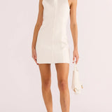 MINKPINK - Elora Knit Shift Dress - White