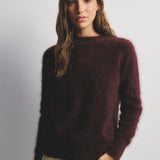 WORLD OF NOMADS - Adele Crew Neck Knit - Aubergine