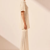 SHONA JOY - Arlo Relaxed Polo Top - Ivory