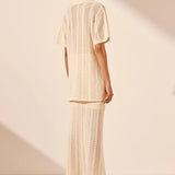 SHONA JOY - Arlo Relaxed Polo Top - Ivory