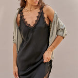 CHARLI - Solange Slip Dress - Black