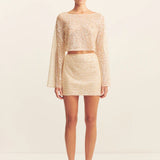 SHONA JOY - Everly Mini Skirt - Macadamia