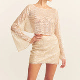 SHONA JOY - Everly Long Sleeve Top - Macadamia