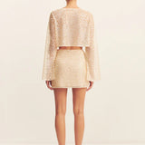 SHONA JOY - Everly Long Sleeve Top - Macadamia