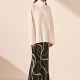 SHONA JOY - Vaiana Roll Neck Jumper - Ivory