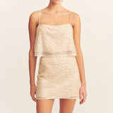 SHONA JOY - Everly Mini Skirt - Macadamia