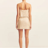 SHONA JOY - Everly Mini Skirt - Macadamia
