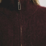 WORLD OF NOMADS - Felix Zip Cardigan - Aubergine