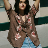 AUGUSTE - Rosalie Blouse - Cocoa