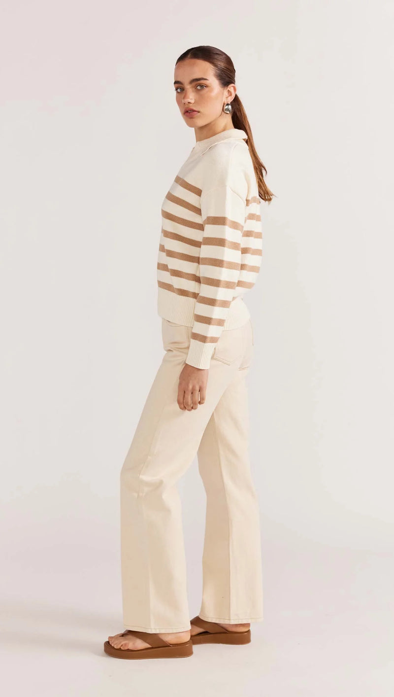 STAPLE THE LABEL - Kennedy Polo Jumper - White/Natural