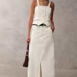 SANCIA - The Sammie Skirt - Creme Cord