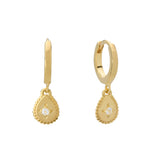 MURKANI - Reflection Tear Drop Huggies | Gold