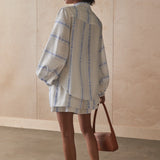 SANCIA - The Valeria Shirt - Cloud Stripe