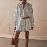 SANCIA - The Valeria Shirt - Cloud Stripe