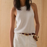 SANCIA - The Tash Knit Top - White