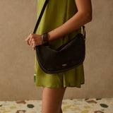 SANCIA - The Osimo Bag - Black Suede