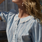 AUGUSTE - Magdalena Blouse - Sky Blue