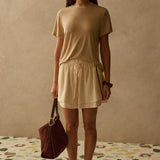 SANCIA - The Asha Shorts - Canary Stripe